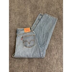 Levis 560 Comfort Fit Jeans Light Wash Blue Relaxed Tapered Denim 36x30